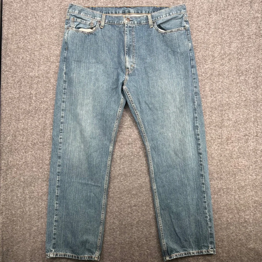 Levis 559 Relaxed Straight Jeans Mens 42x32 Medium‎ Wash Blue Denim 100% Cotton